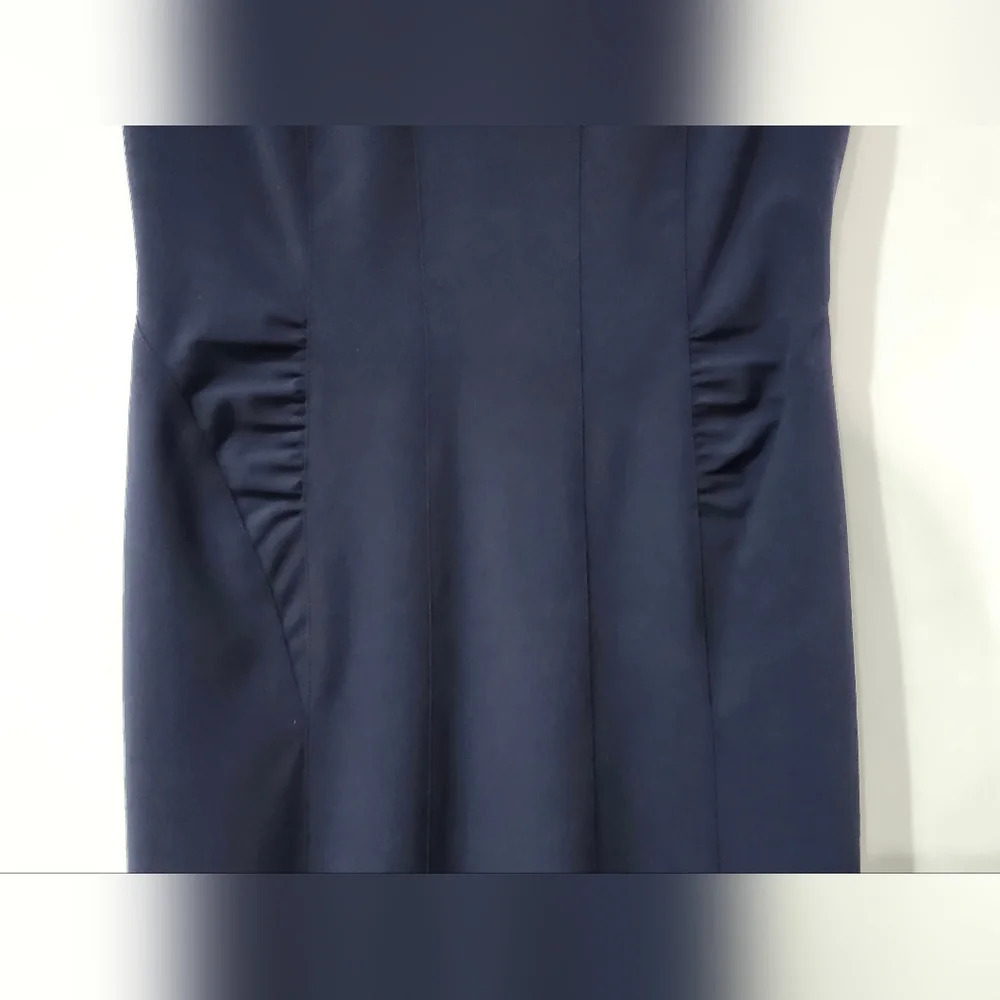 Anne Klein Navy Sleeveless Dress Womens 2P Career Office Party Event Modern - Picture 3 of 10